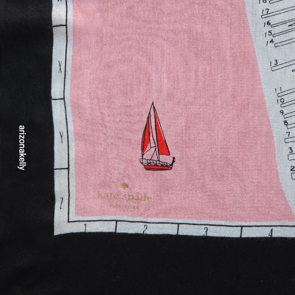 kate spade NYC New York Map Scarf Pink - Picture 14 of 14